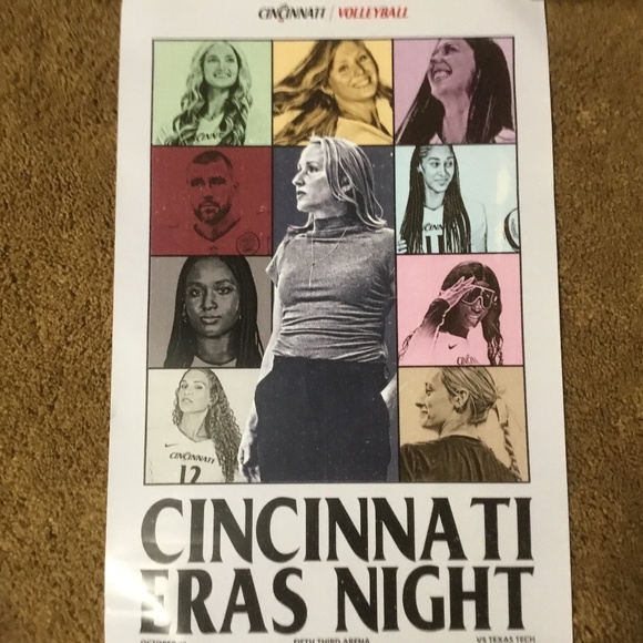Travis Kelce (Swift ERAS Poster Cincinnati Bearcats Women’s Volleyball) Unique - Picture 6 of 7